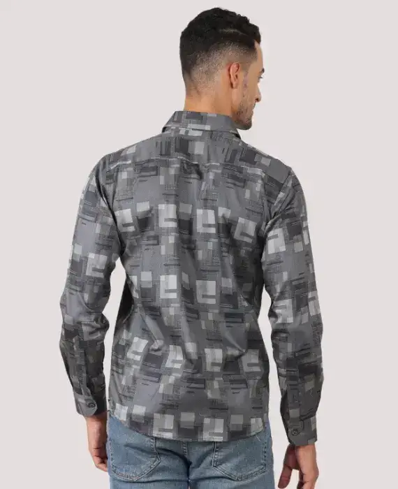 Abstract Geometric Print Shirt